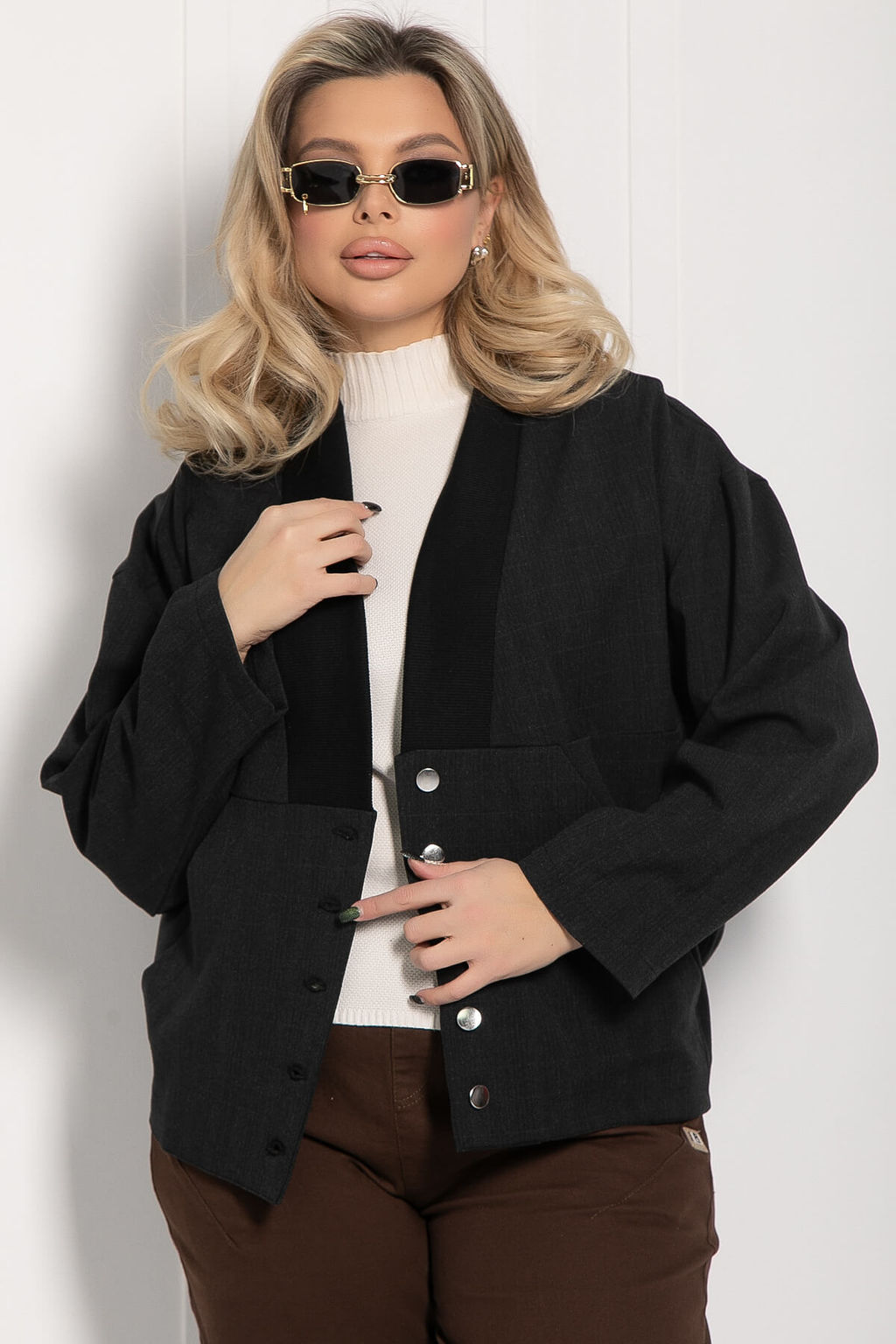 Жакет Любимый образ (серый) Б12683-13 - Lt collection фото 6