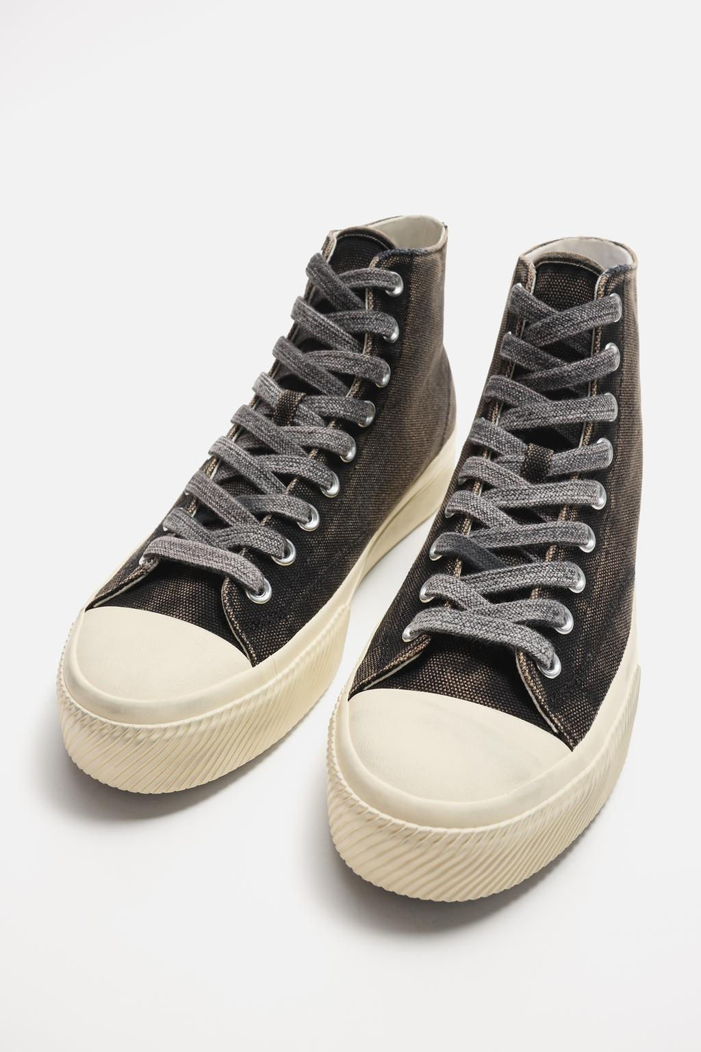 FABRIC HIGH-TOP TRAINERS - Zara фото 2