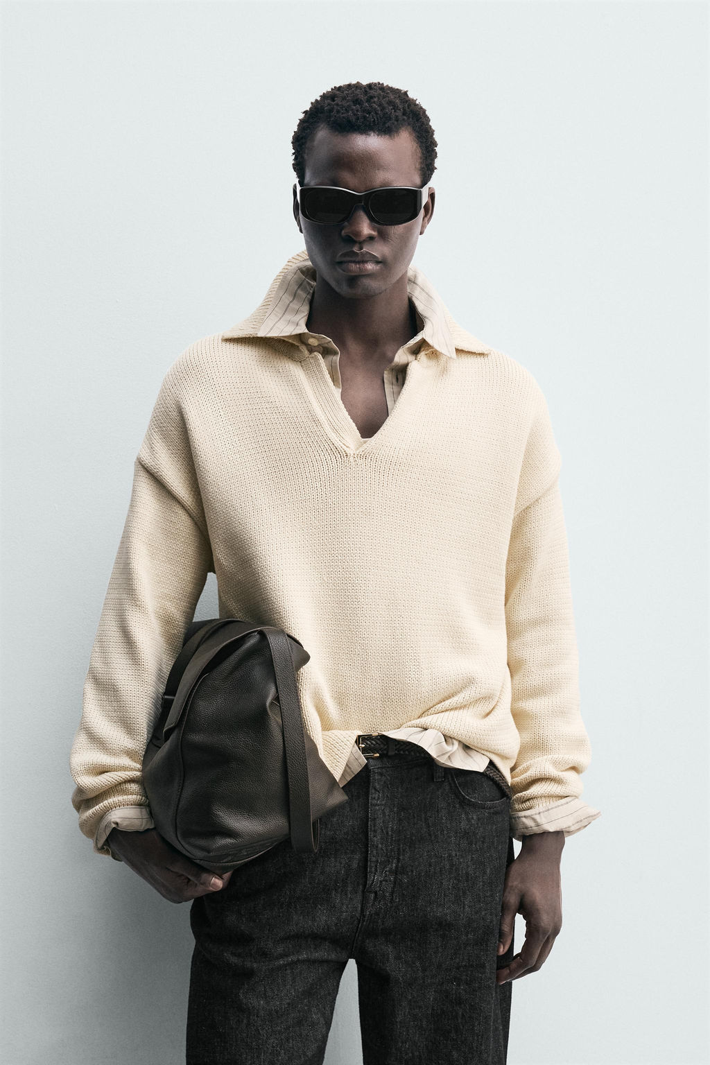 COTTON BLEND KNIT POLO SHIRT - Zara фото 2