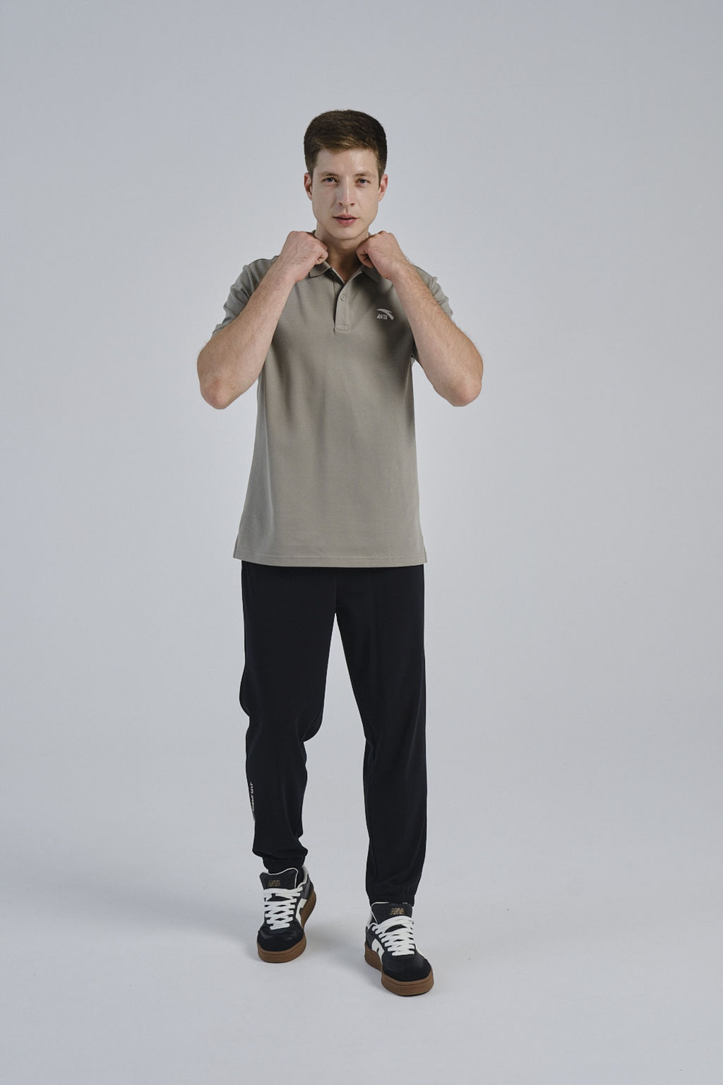 Поло Серо-зеленый - Anta фото 2