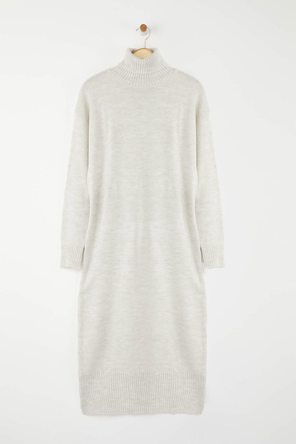 Tas*001 Ic Gostermeyen Maxi Genis Kal?p Yumusak Dokulu Duz Triko Elbise TWOAW24EL00056