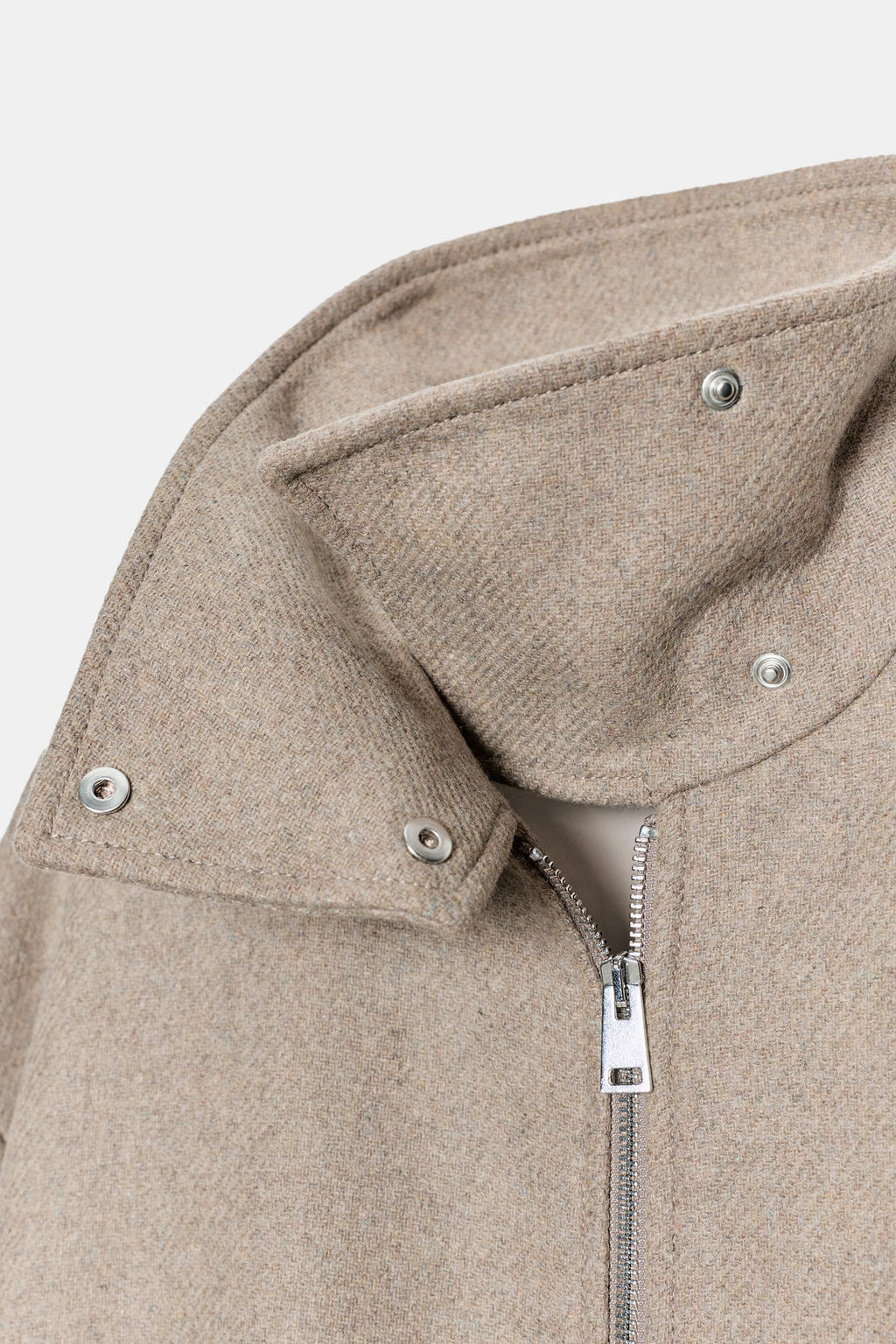 WOOL BLEND BOMBER JACKET WITH HIGH NECK - Zara фото 9