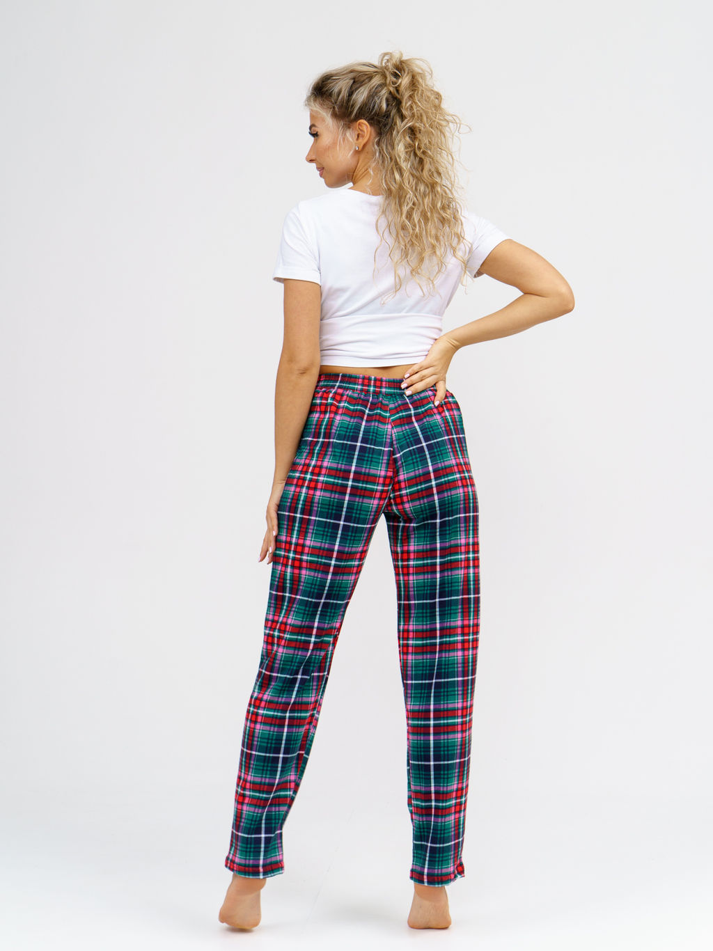 614 Брюки "Зеленая клетка"