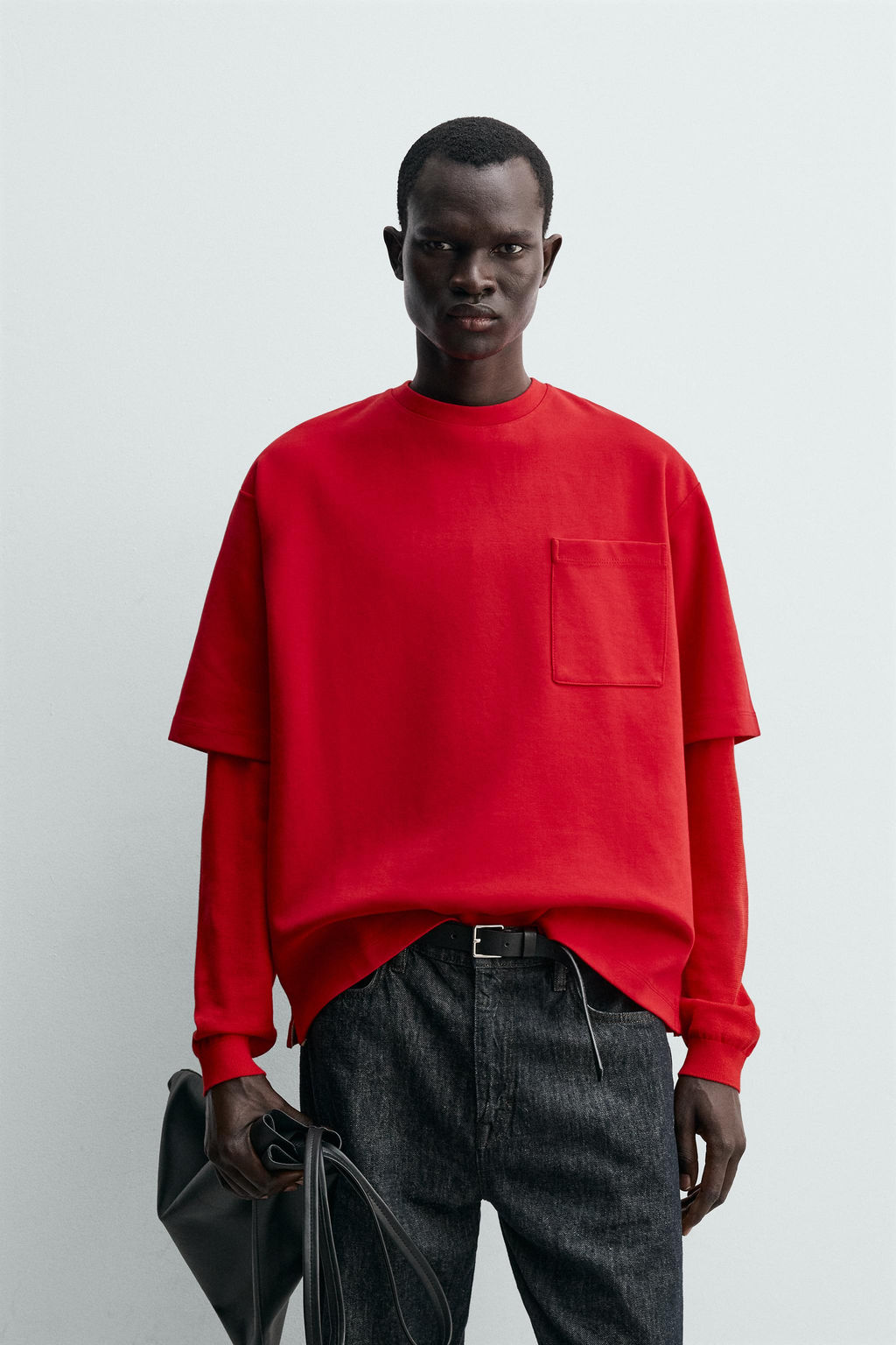 SUDADERA T?CNICA BOLSILLO / Rojo - Zara фото 2