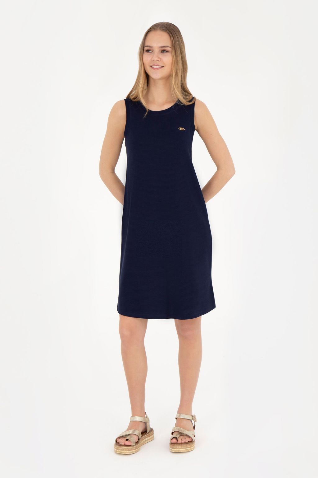 Женское темно-синее трикотажное платье - U.s. polo assn фото 10