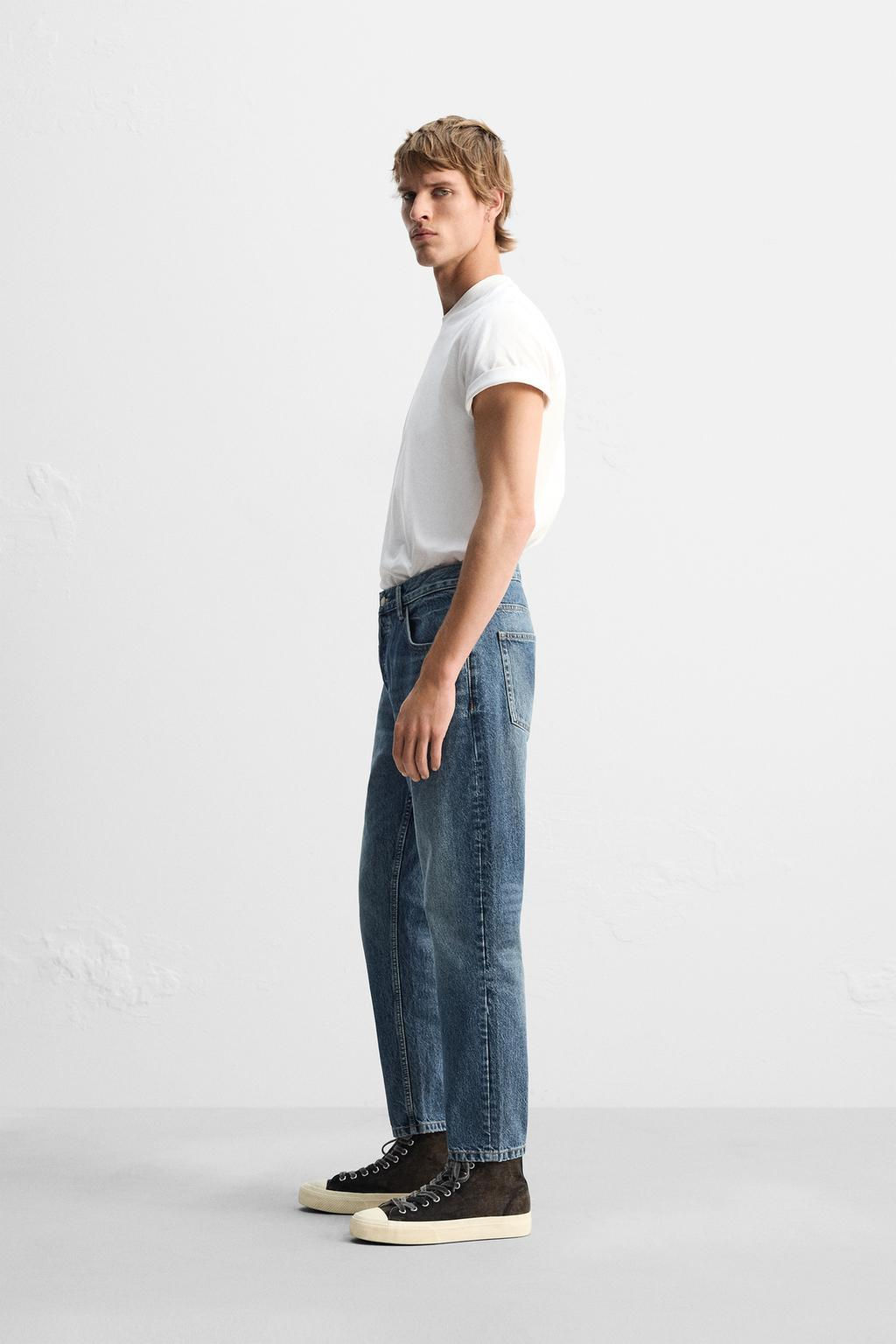 SLIM CROPPED-FIT JEANS - Zara фото 10