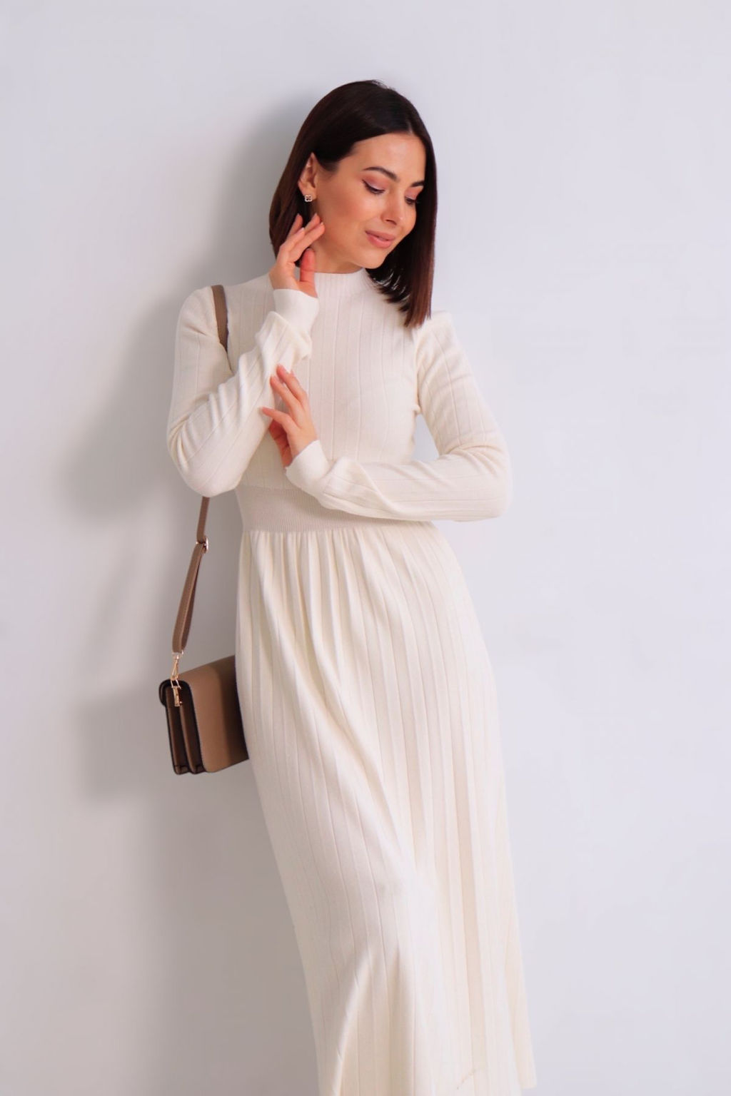 Martichelli Платье вязаное молочное  фото 6