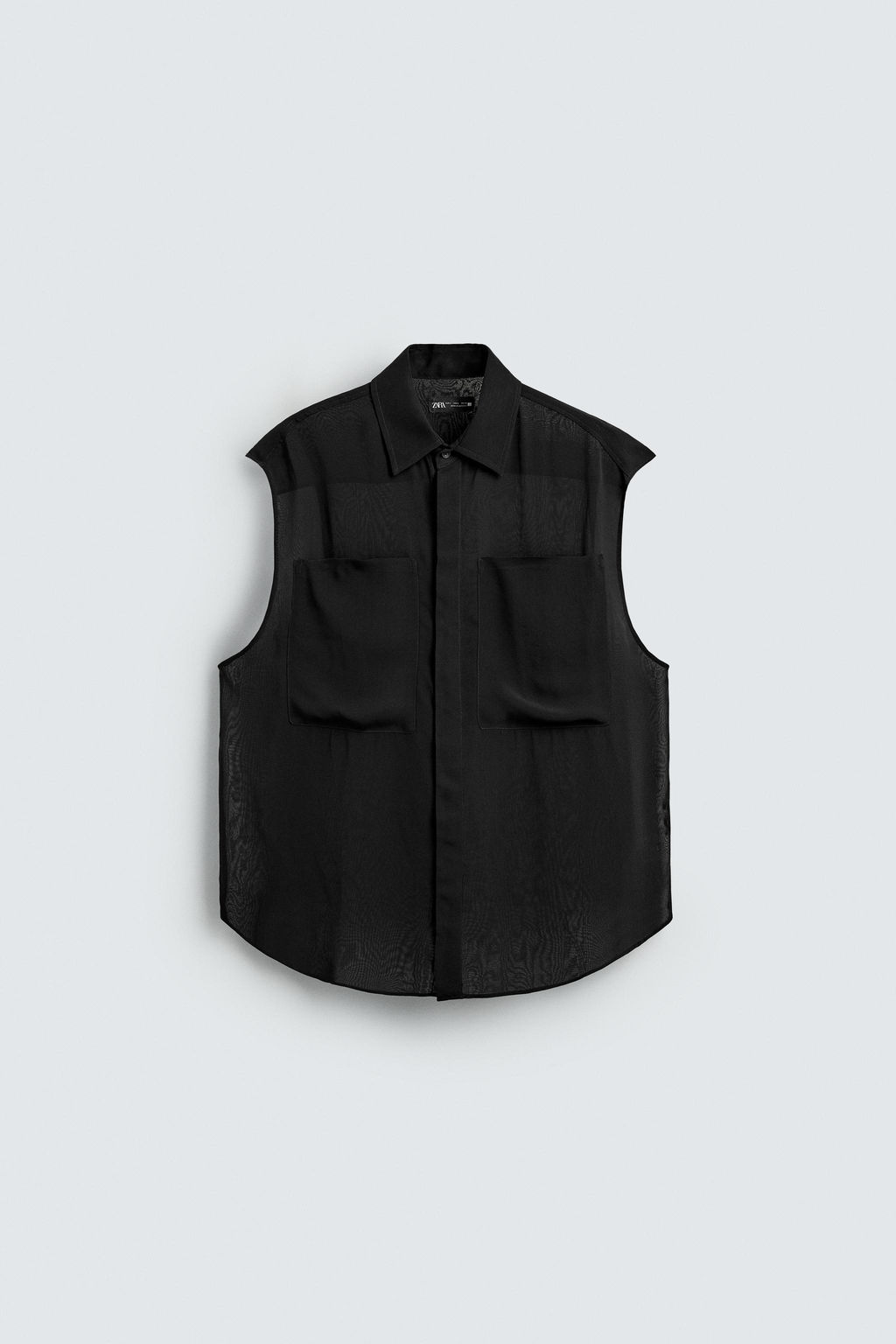 SEMI-SHEER SHIRT WITH POCKETS