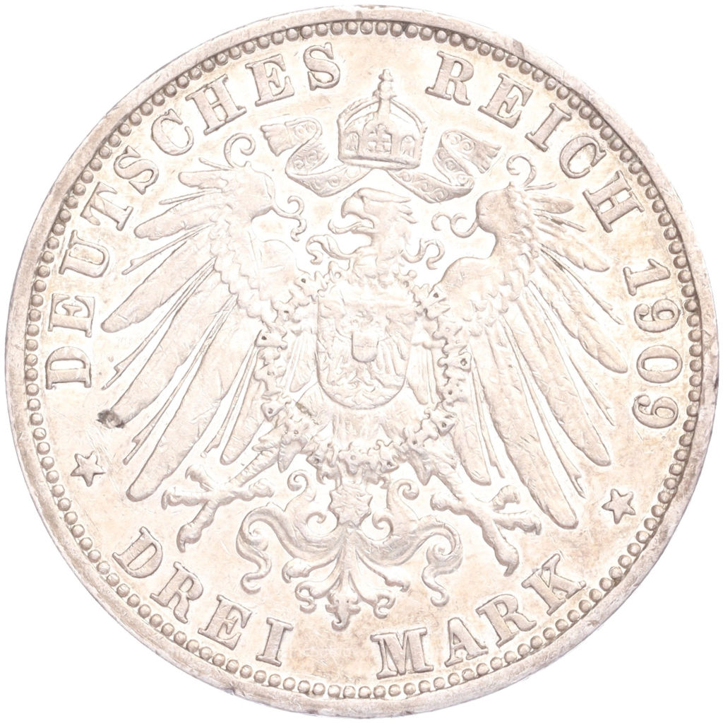 3 марки 1909 года G Германия (Баден)