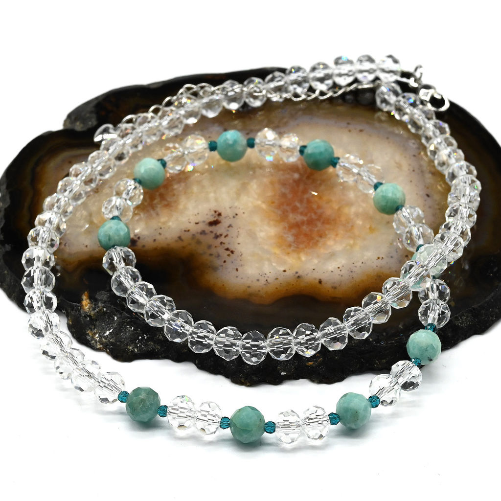 Бусы с амазонитом из циркона рондель гр.6*5мм, 46см