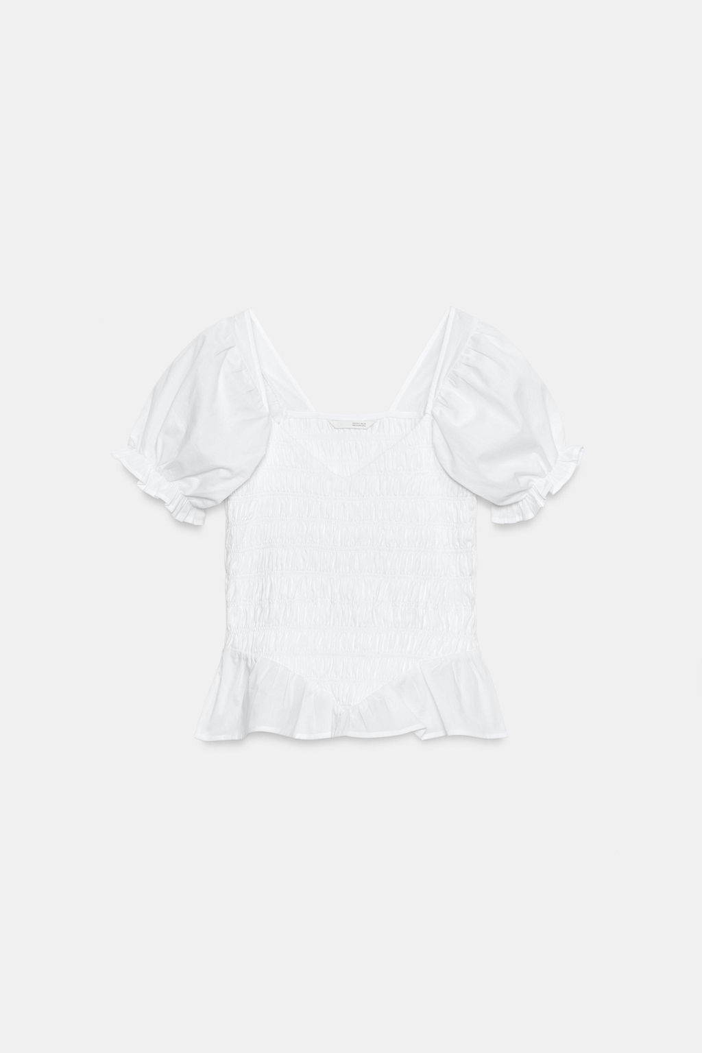 TOP COMBINADO FRUNCES / Blanco