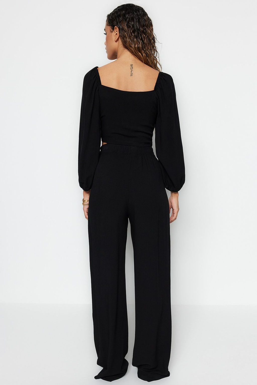 Plaj Giyim Lila Dokuma Baglama Detayl? Bluz-Pantolon Tak?m TBESS23AU00072 - Trendyolmilla фото 14