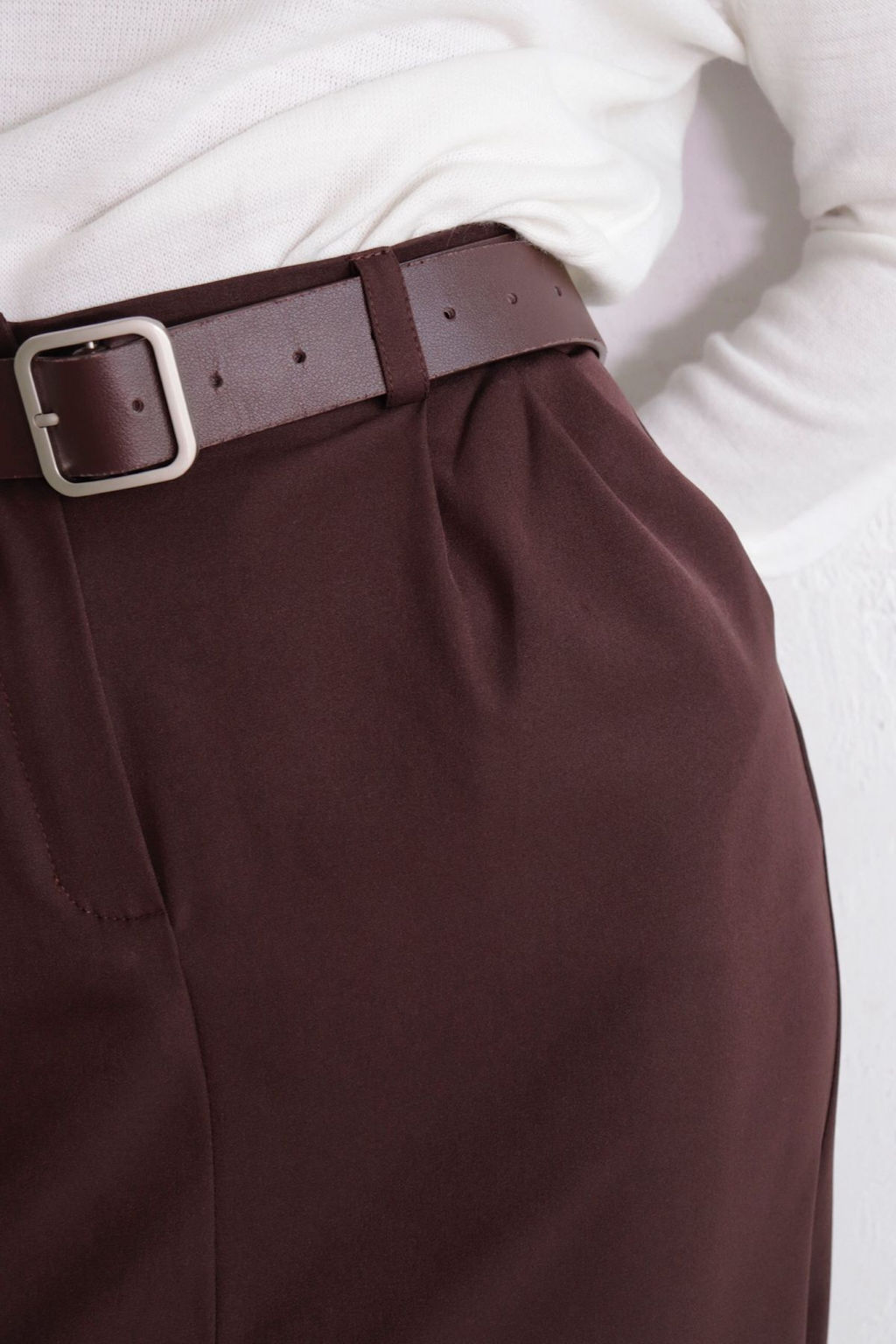 10961 Юбка миди-макси кофейная - Martichelli фото 5