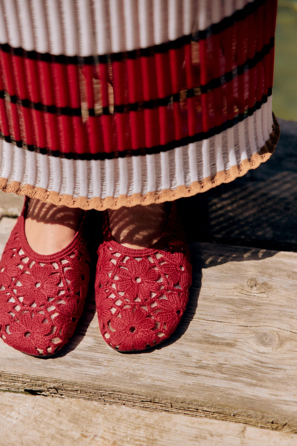 BAILARINA CROCHET FLORES / Rojo - Zara фото 2