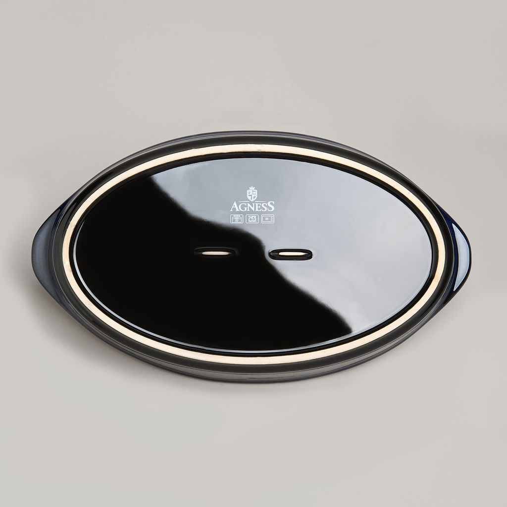 ФОРМА ДЛЯ ЗАПЕКАНИЯ ОВАЛЬНАЯ REACTIVE BLUE 37*22*7 СМ 2500 МЛ - Agness фото 3