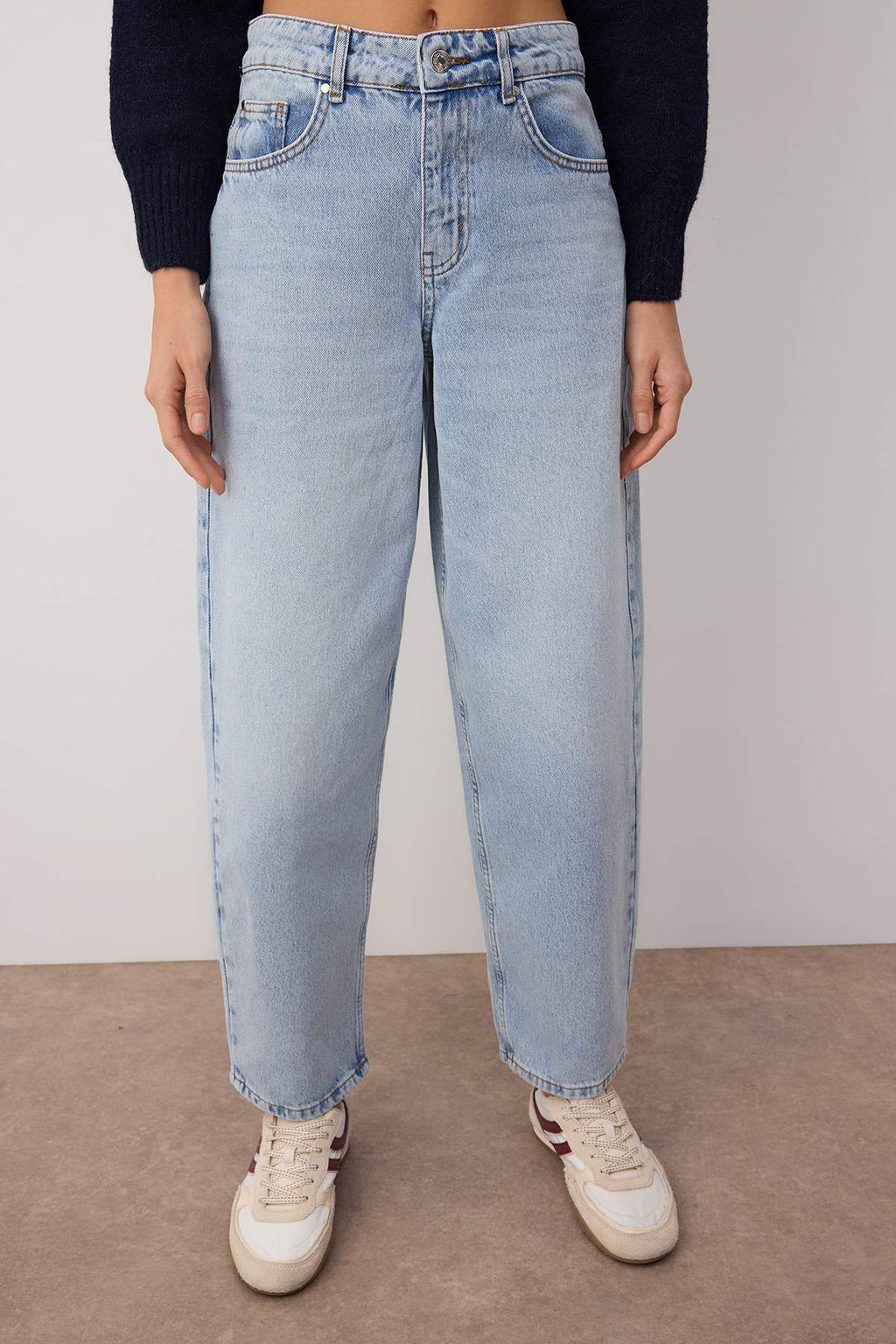 Ac?k Mavi Normal Bel Loose Baggy Jeans TWOAW26JE00053 - Trendyolmilla фото 3