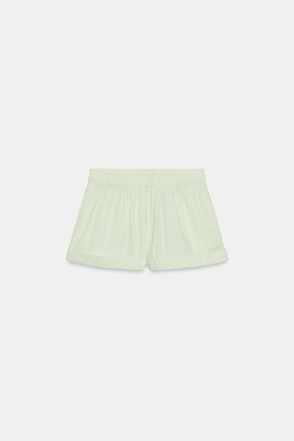 SHORTS POPEL?N RAYAS / Verde/Blanco - Zara фото 8