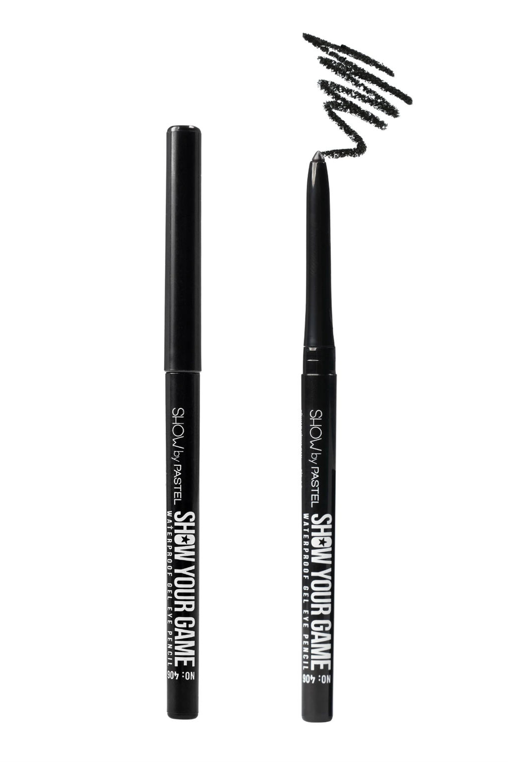 Контур для глаз гелевый Show Your Game Waterproof Gel Eye Pencil, 406 черный 410406