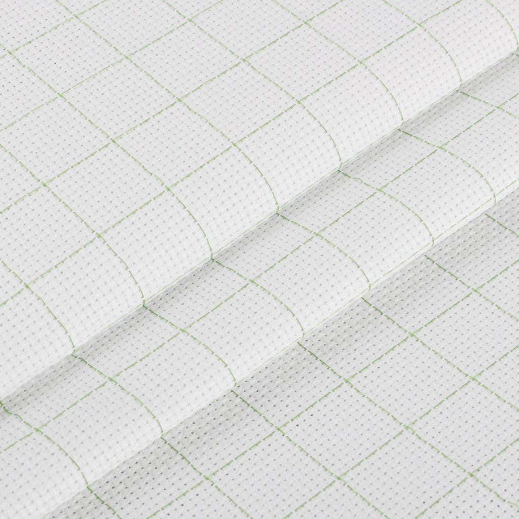 Канва K04R Gamma Aida №14 ФАСОВКА 92% хлопок, 8% терилен 50 х 50 см 2 см белый в клетку