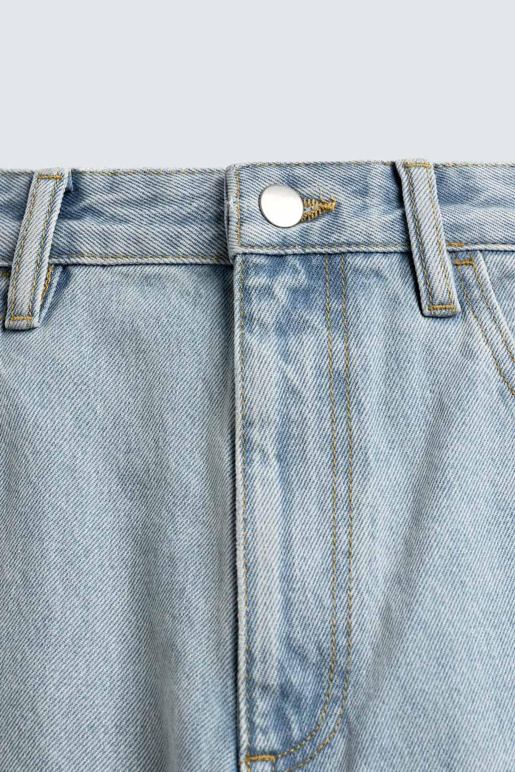 JEANS TAPERED WIDE FIT / Azul claro - Zara фото 9