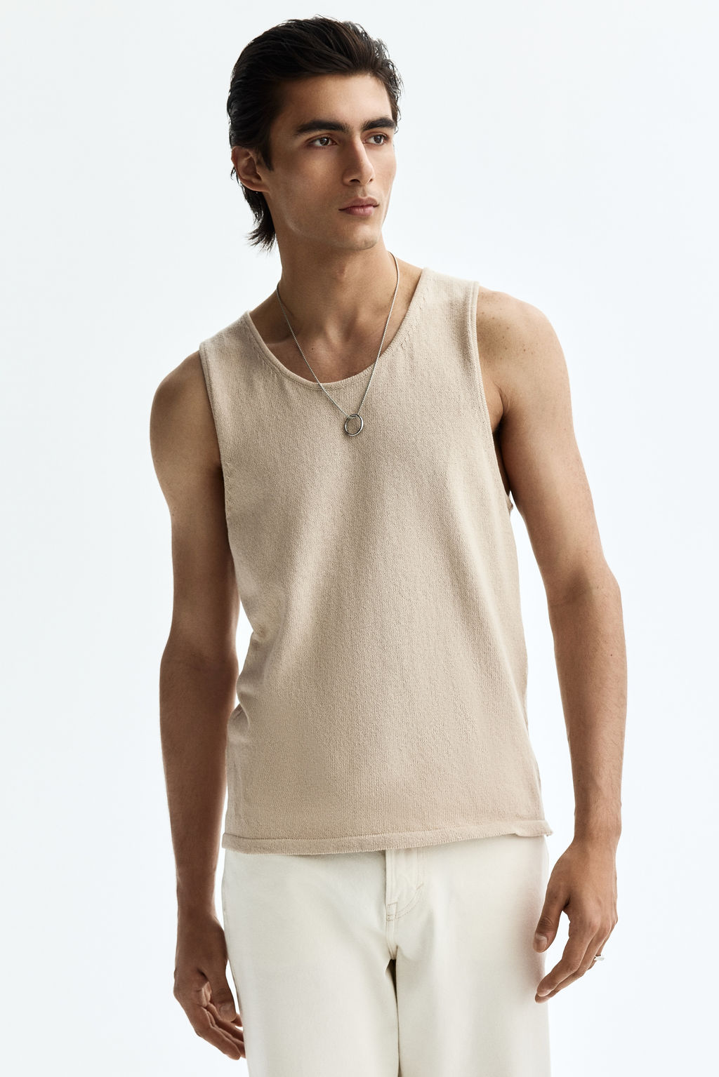 Camiseta sin mangas en punto Regular Fit - H&m фото 7