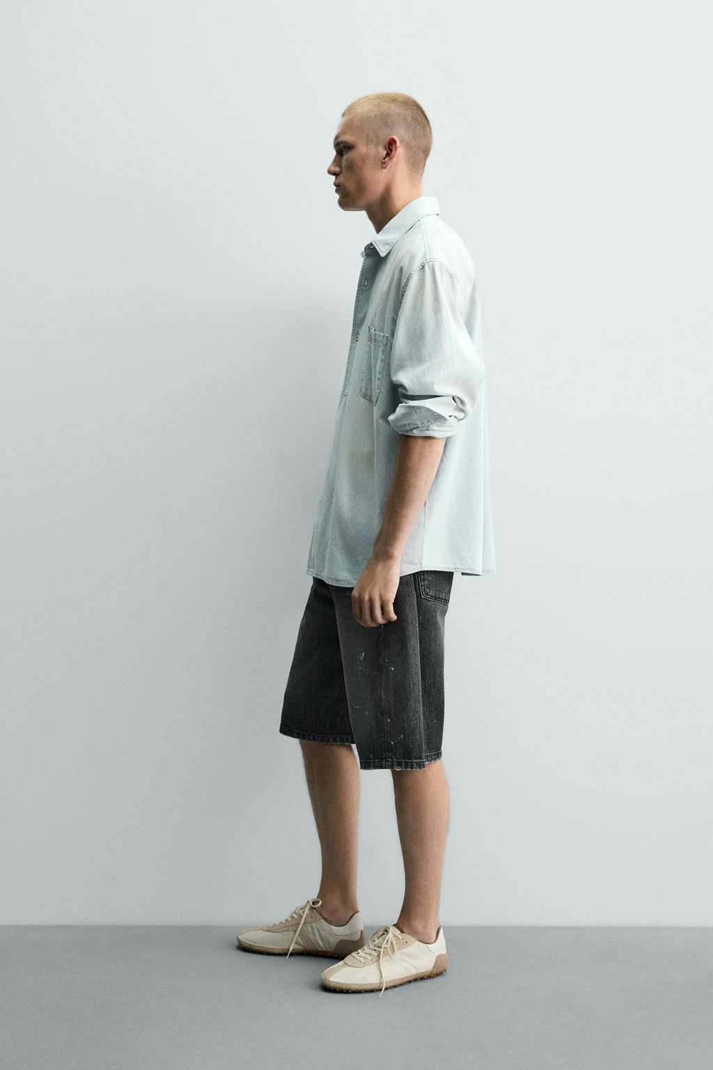BERMUDA DENIM BAGGY FIT / Carb?n - Zara фото 4
