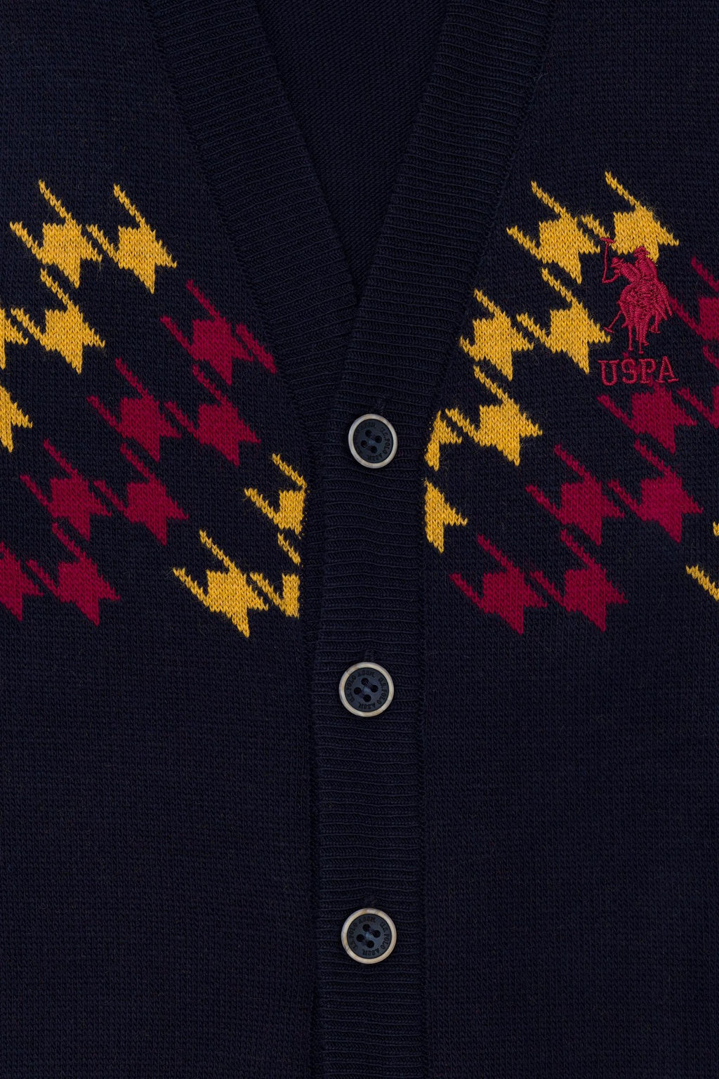 U. S. Polo Assn / Темно-синий трикотажный кардиган с v-образным вырезом для мальчика - U.s. polo assn фото 6