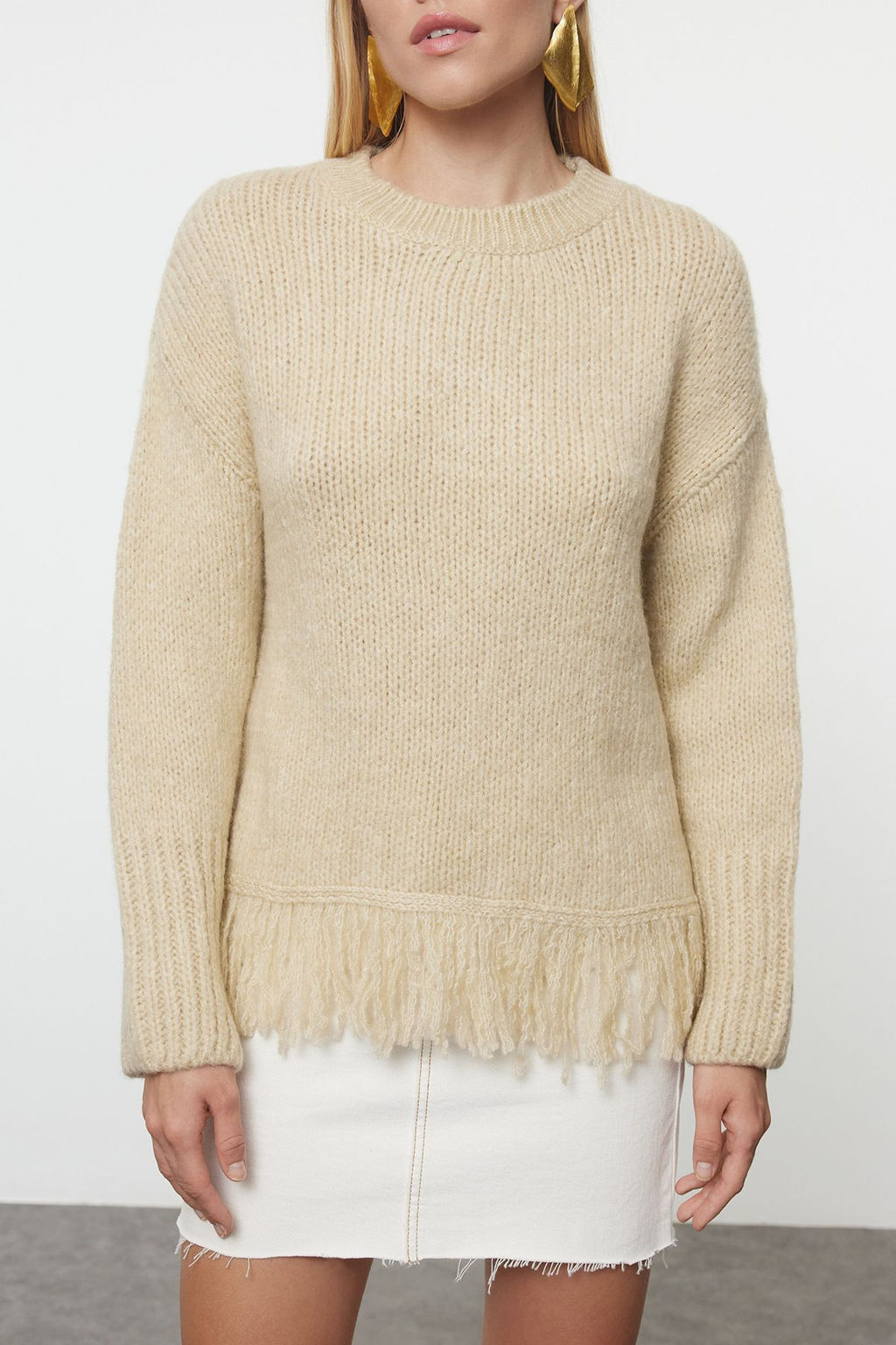 Tas Yumusak Dokulu Puskul Detayl? Triko Kazak TWOAW25KZ00063 - Trendyolmilla фото 3