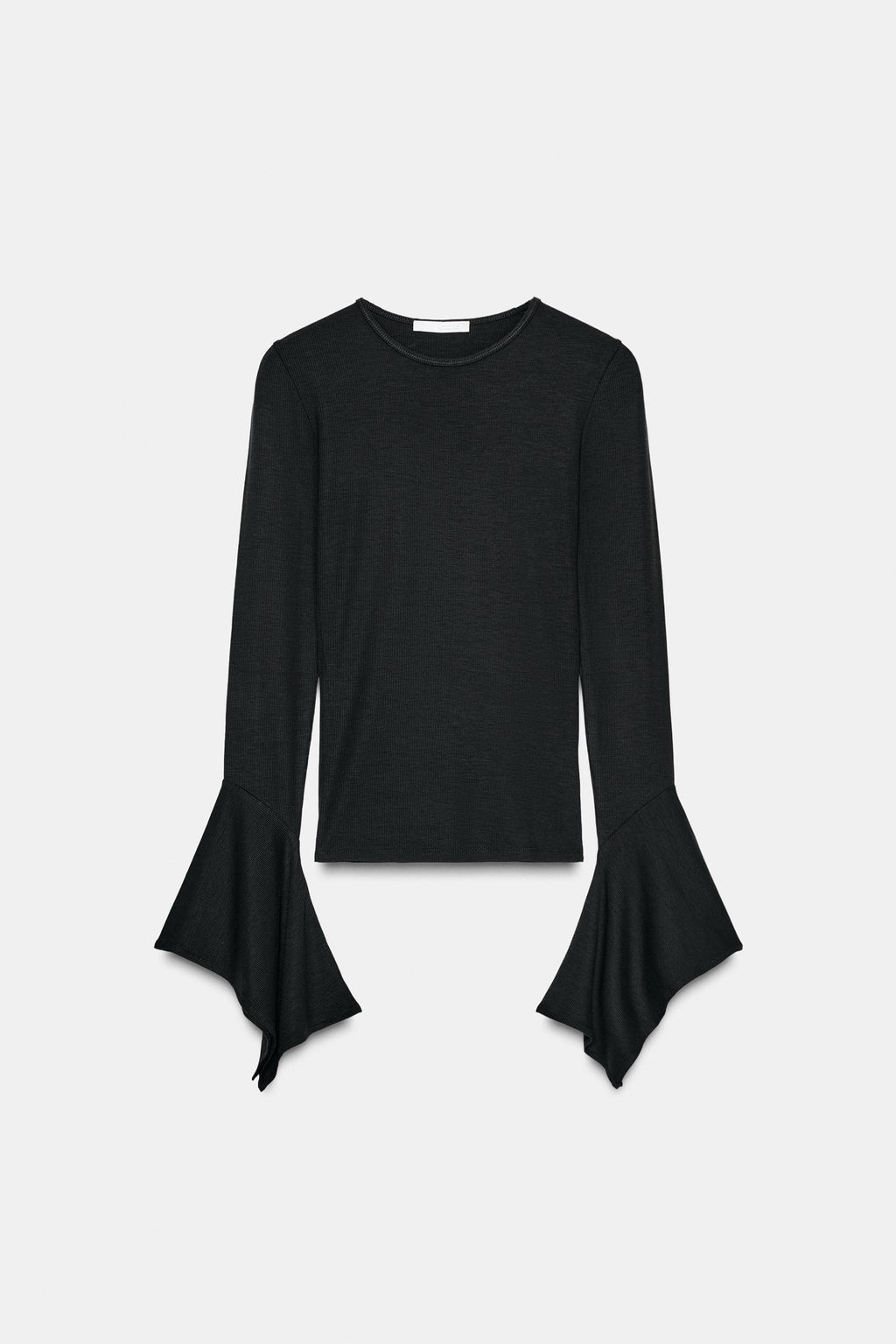 T-SHIRT WITH RUFFLE SLEEVES - Zara фото 6