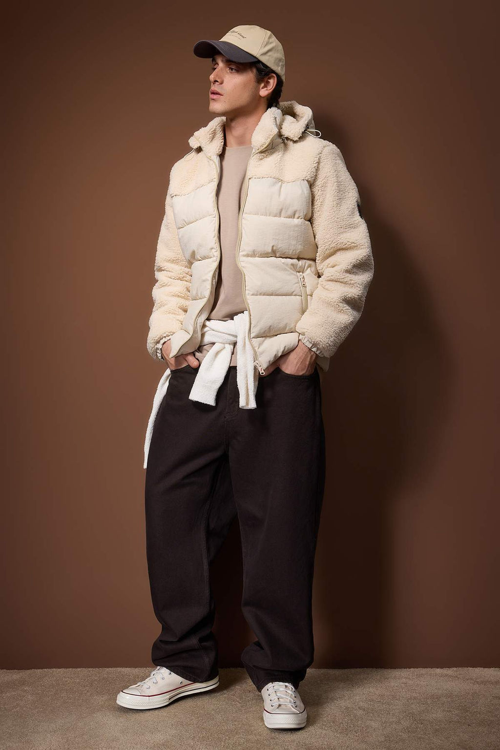 Bej Regular Erkek Mont TMNAW26MO00035 - Trendyolmilla фото 6