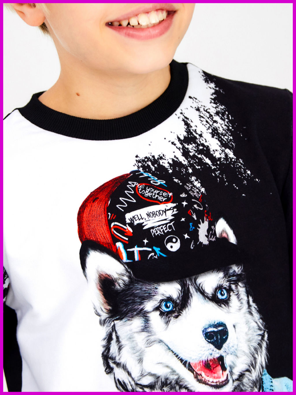 Свитшот "Джонни",чёрно-белый