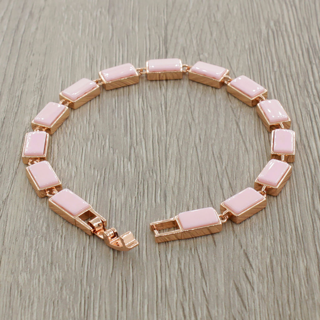Браслет Канти из розовой керамики покрытие под золото - Agat77 фото 3