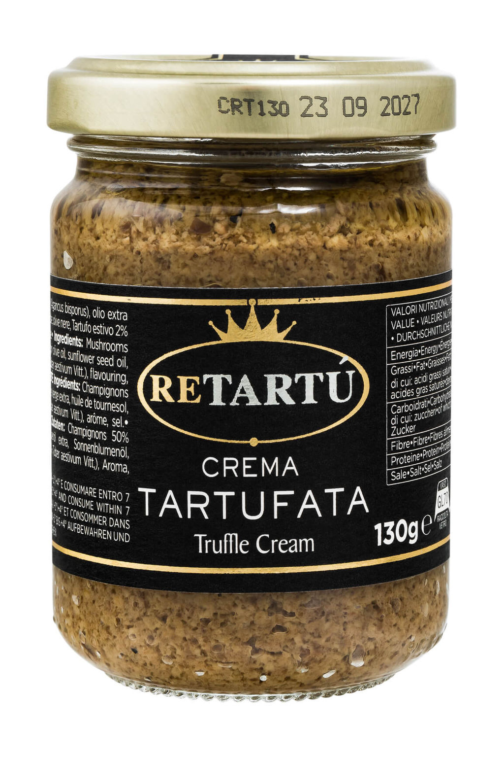 Крем RETARTU трюфельный 130 г, стекло, Италия