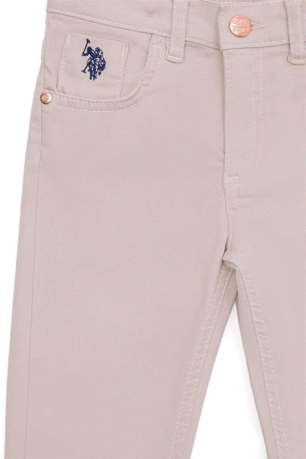 U. S. Polo Assn Бежевые брюки из плотной ткани для девочки - U.s. polo assn фото 14