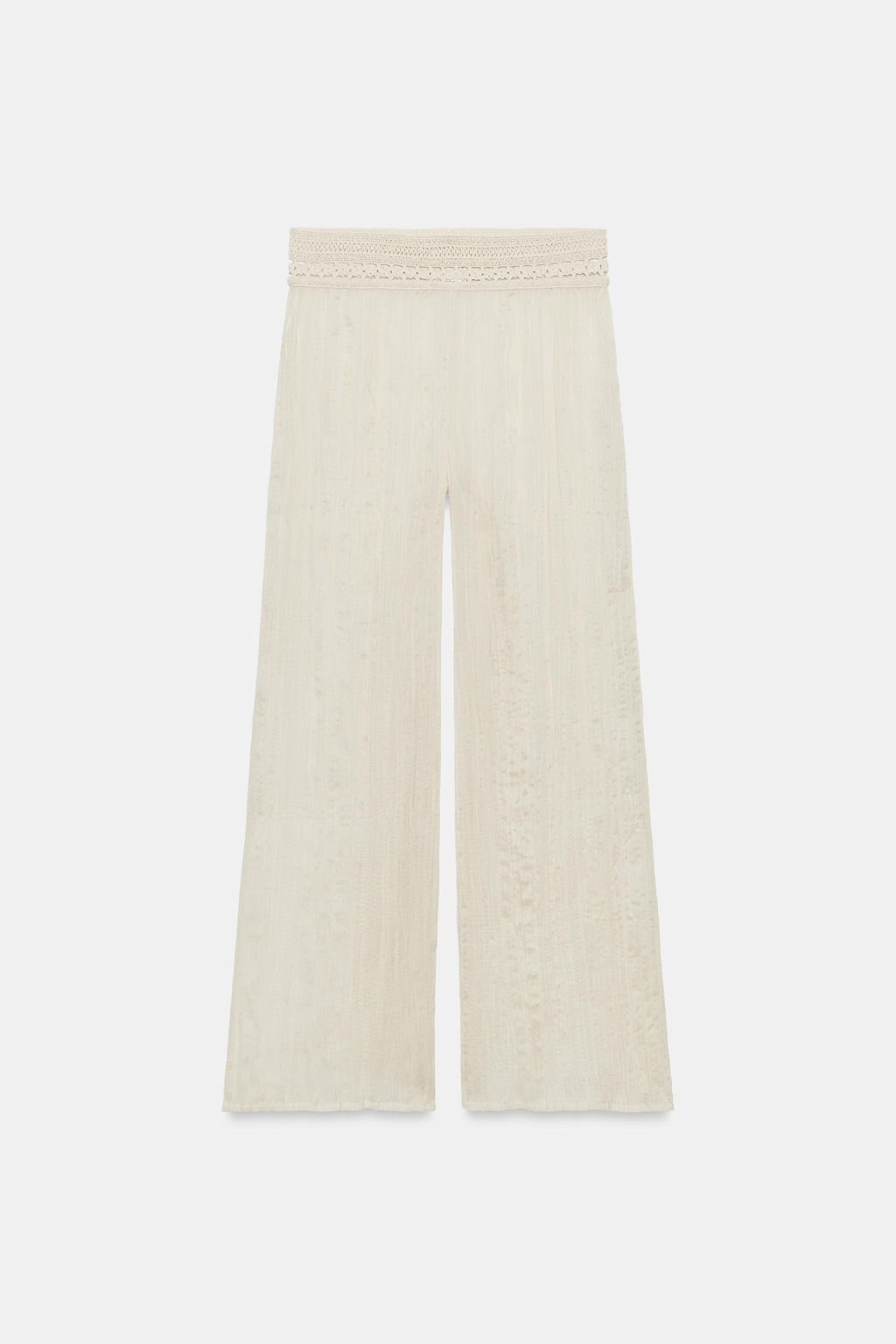 PANTAL?N COMBINADO CROCHET / Crudo / Vigor? - Zara фото 4