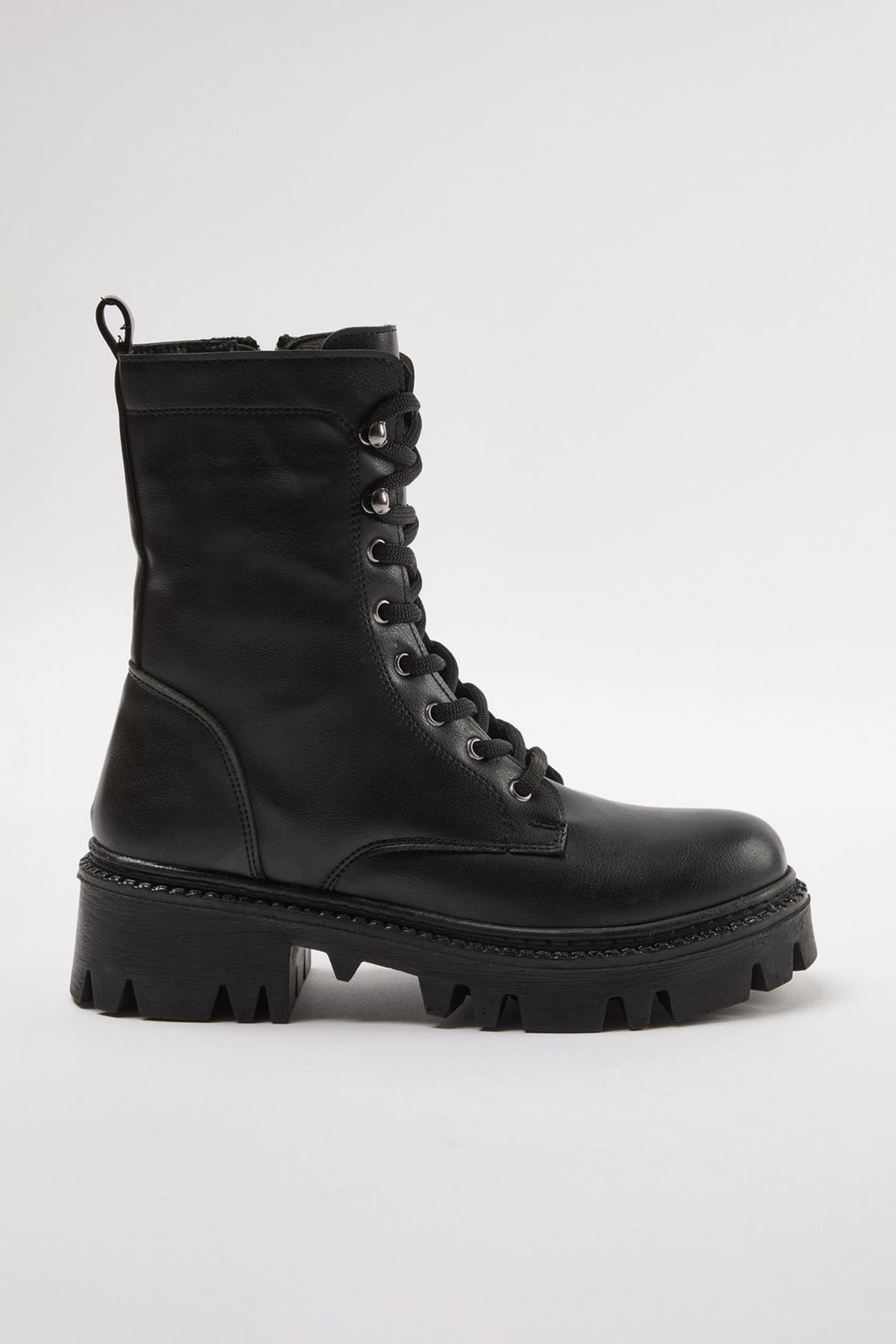 Trendyolmilla Shoes Siyah Fermuar ve Bagc?k Detayl? Kad?n Postal Bot TAKAW25BO00025  фото 9
