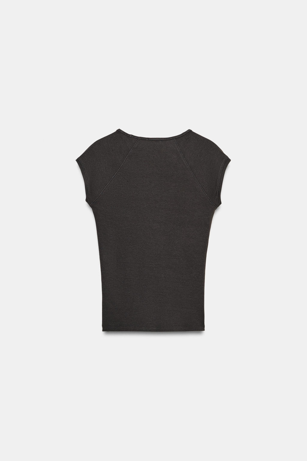 CAMISETA ESCOTE PICO / Carb?n - Zara фото 5