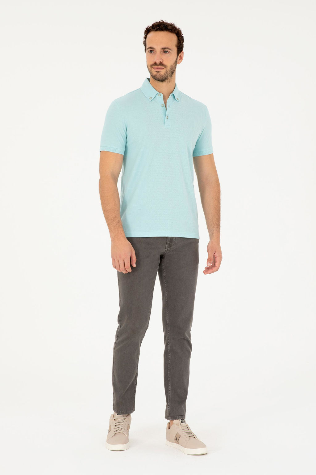 Мужская футболка водно-зеленого цвета Неожиданная скидка в корзине - U.s. polo assn фото 4