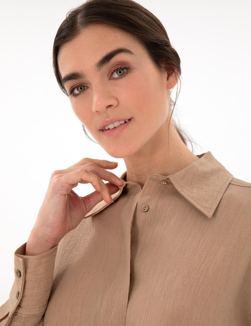 Bej Oversize Uzun Kollu G_mlek - Pierre cardin фото 2