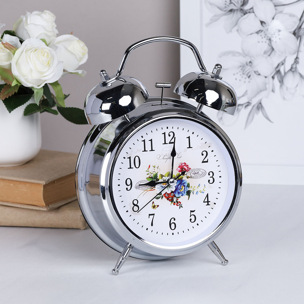 Будильник 13,5х6,5х20 см / 672-1 /уп 40/