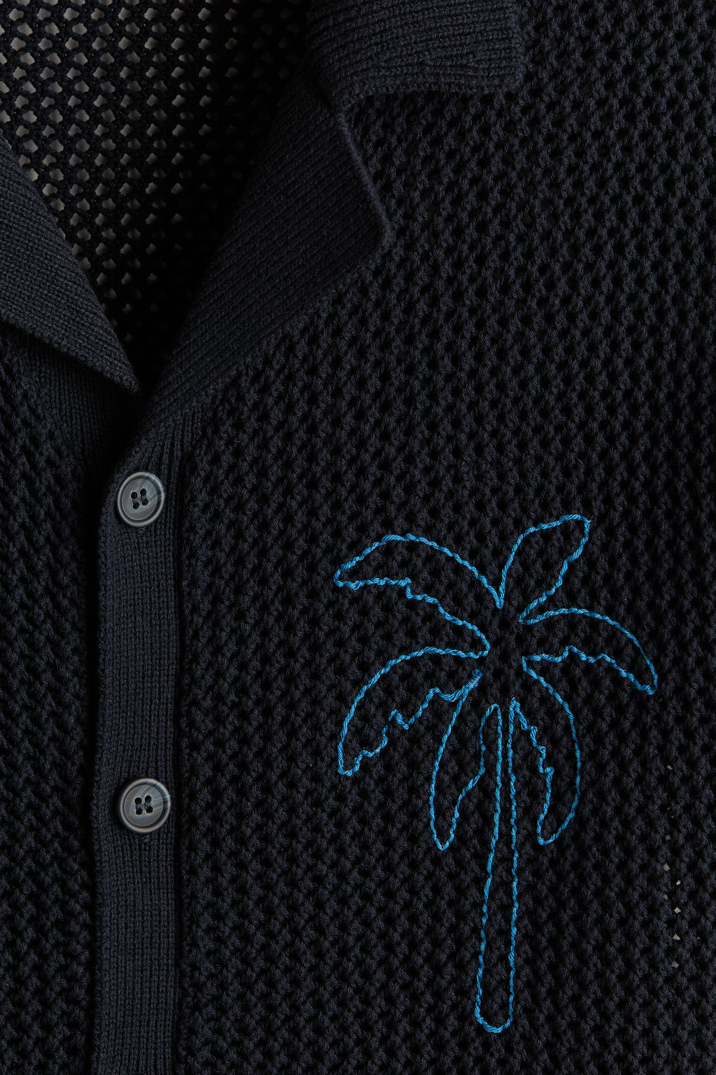Camisa resort en punto calado Relaxed Fit - H&m фото 5