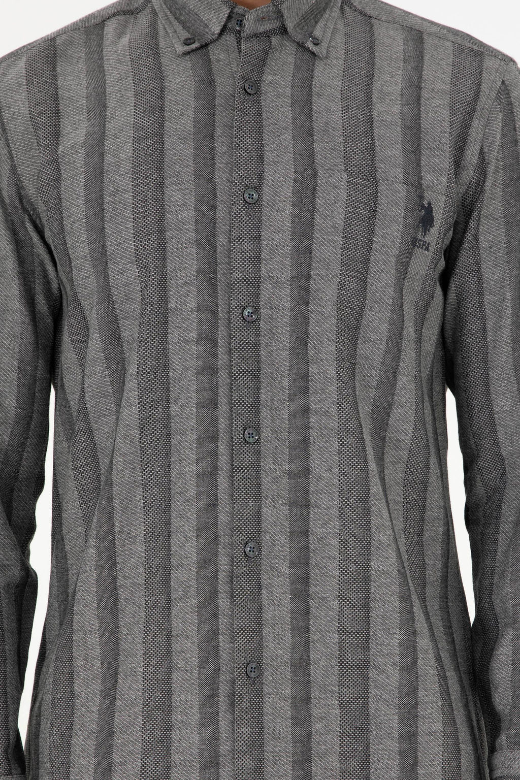 Мужская серая рубашка с длинным рукавом Неожиданная скидка в корзине - U.s. polo assn фото 6