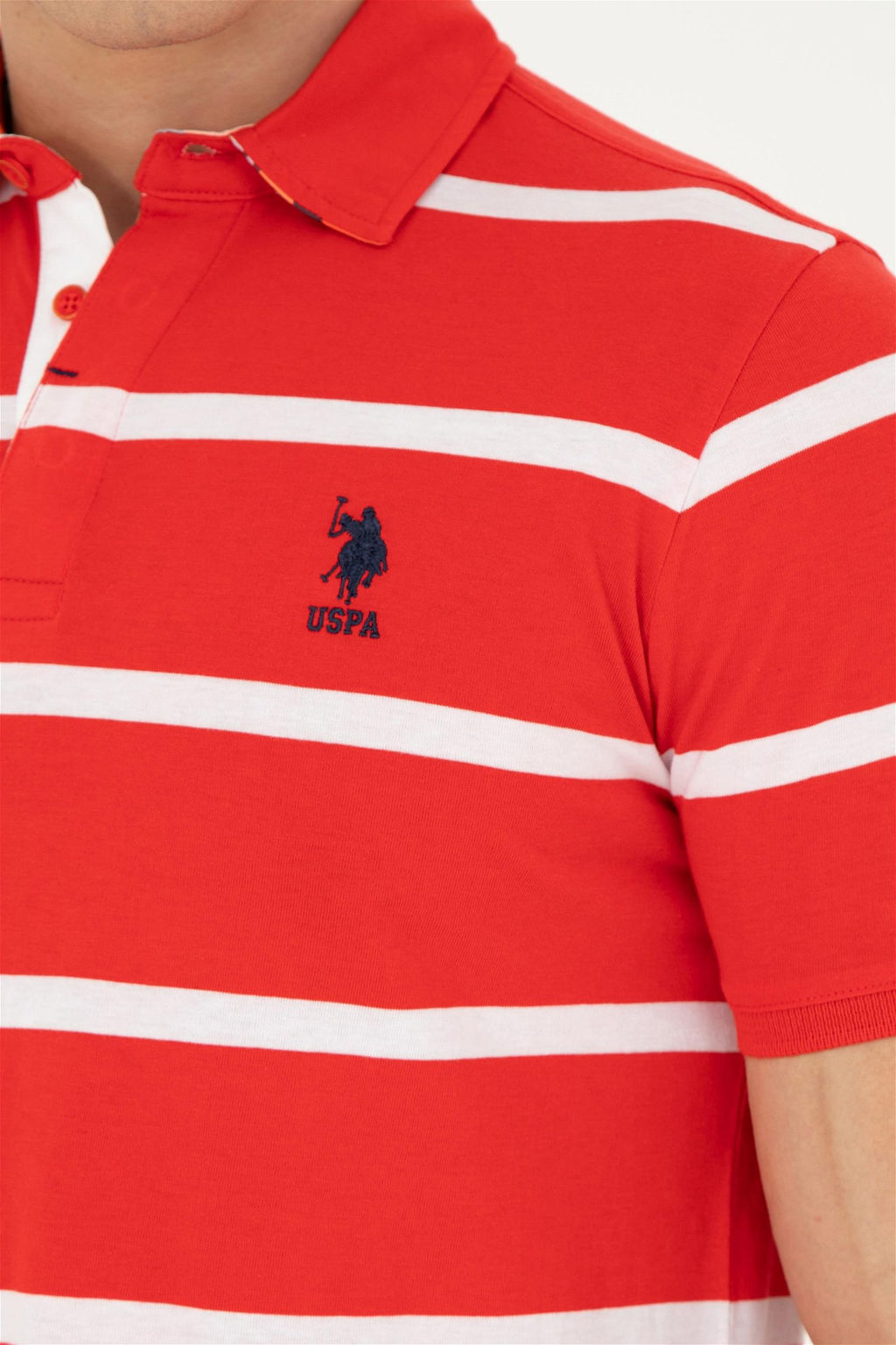 Мужская красная футболка с воротником-поло - U.s. polo assn фото 7