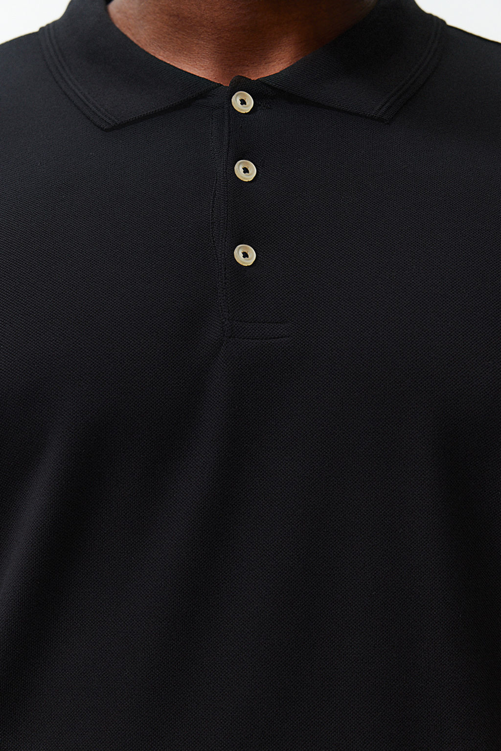 TRENDYOL MAN Buyuk Beden Siyah Regular/Normal Kesim Basic %100 Pamuklu Polo Yaka T-shirt TMNSS24BF00000 - Trendyolmilla фото 5
