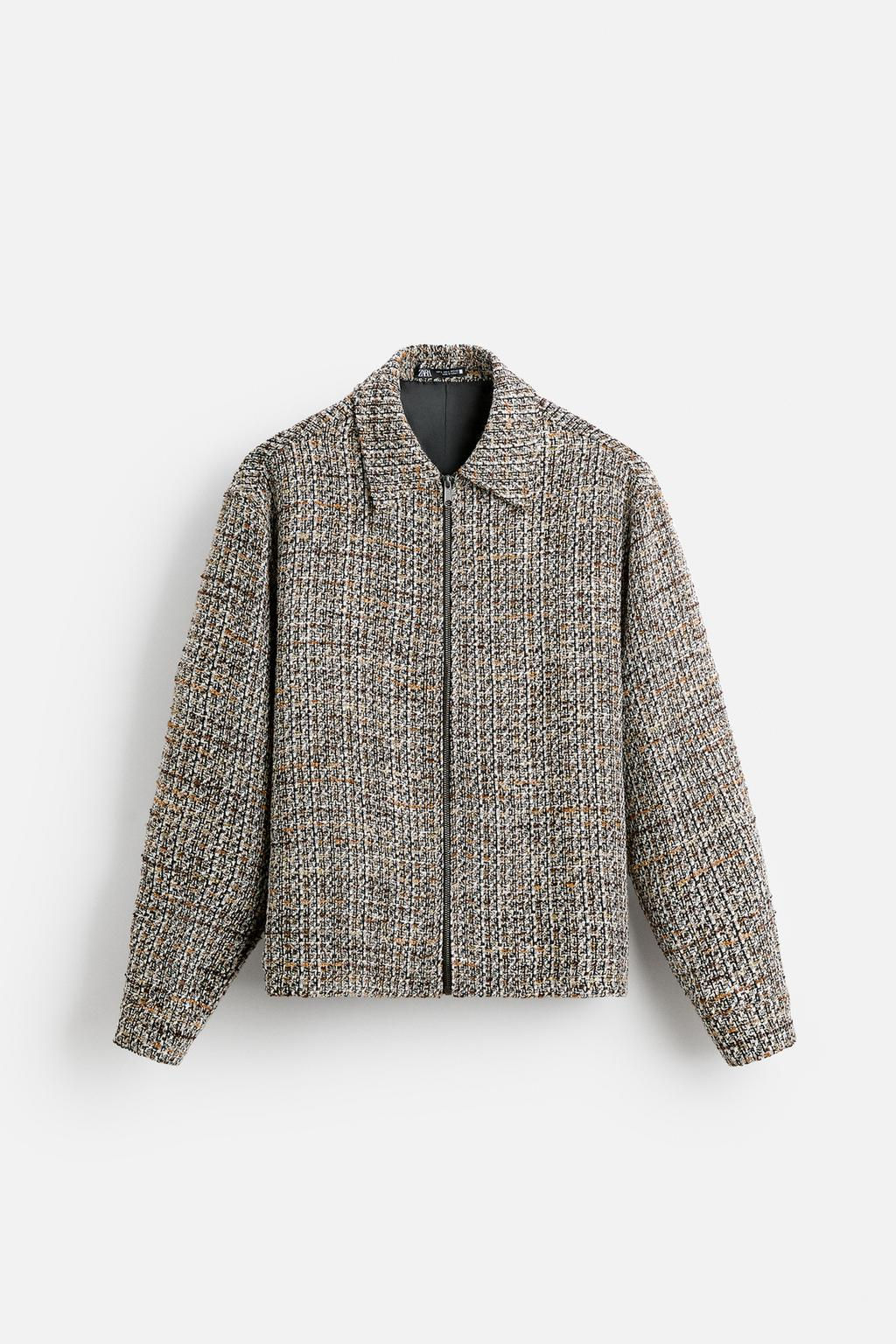 TEXTURED ZIP-UP OVERSHIRT - Zara фото 7