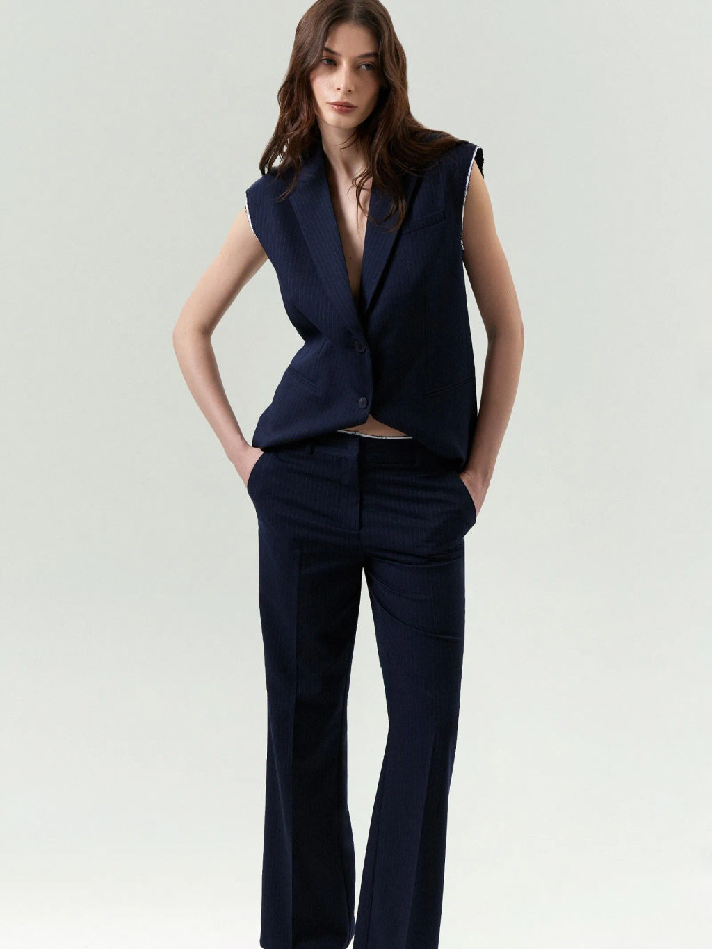 ЕМКА / Брюки прямого кроя с необработанным краем - Emka фото 2