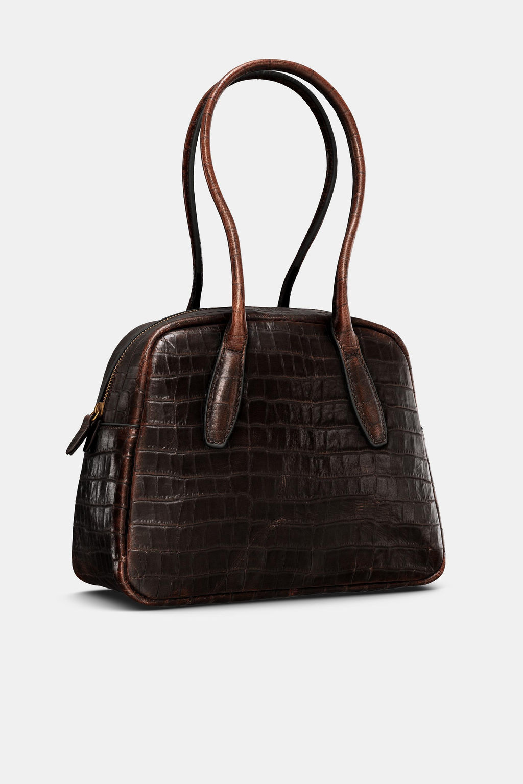 EMBOSSED LEATHER BOWLING BAG - Zara фото 7