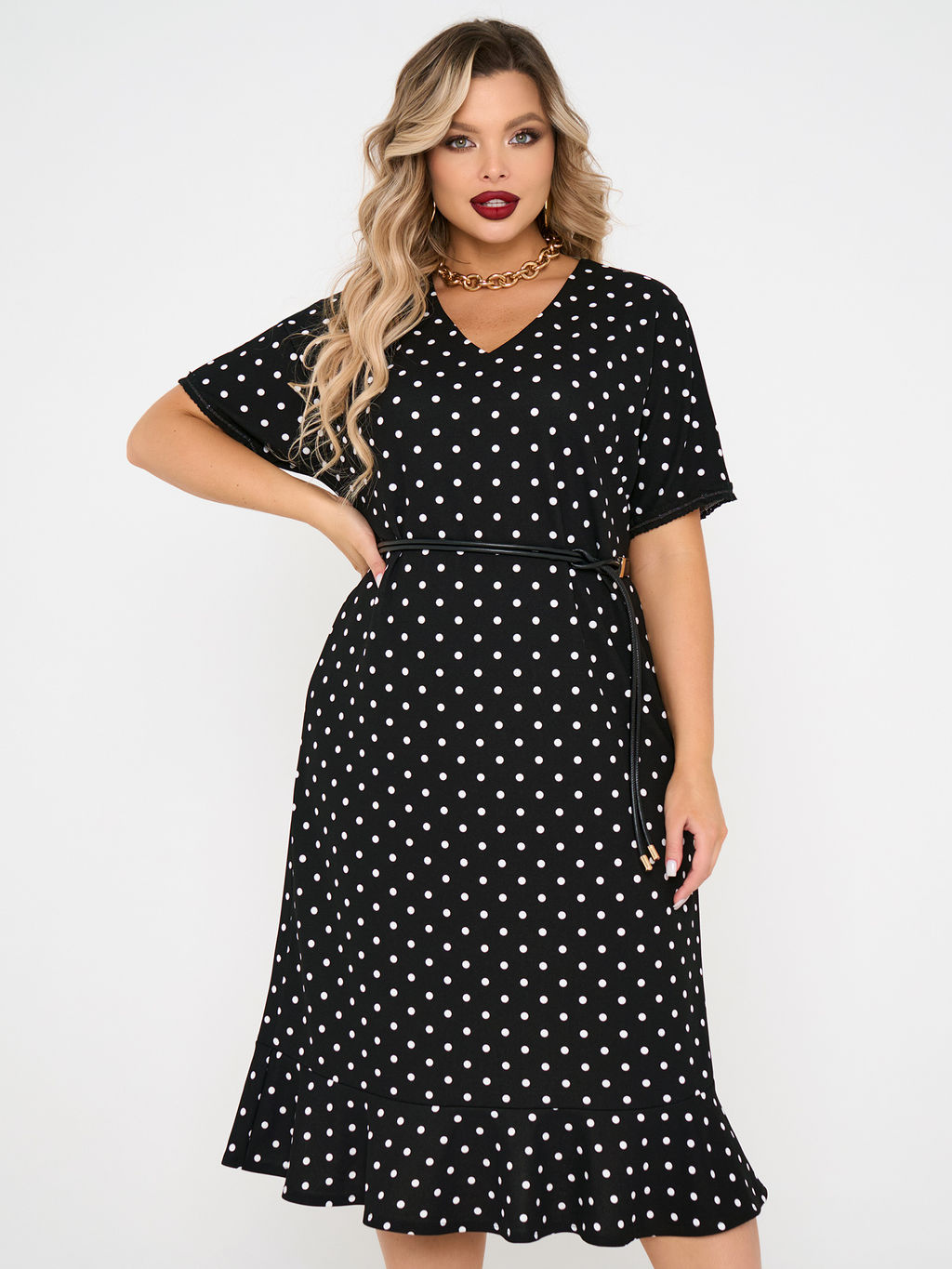 Платье 0421-1 черный нюд