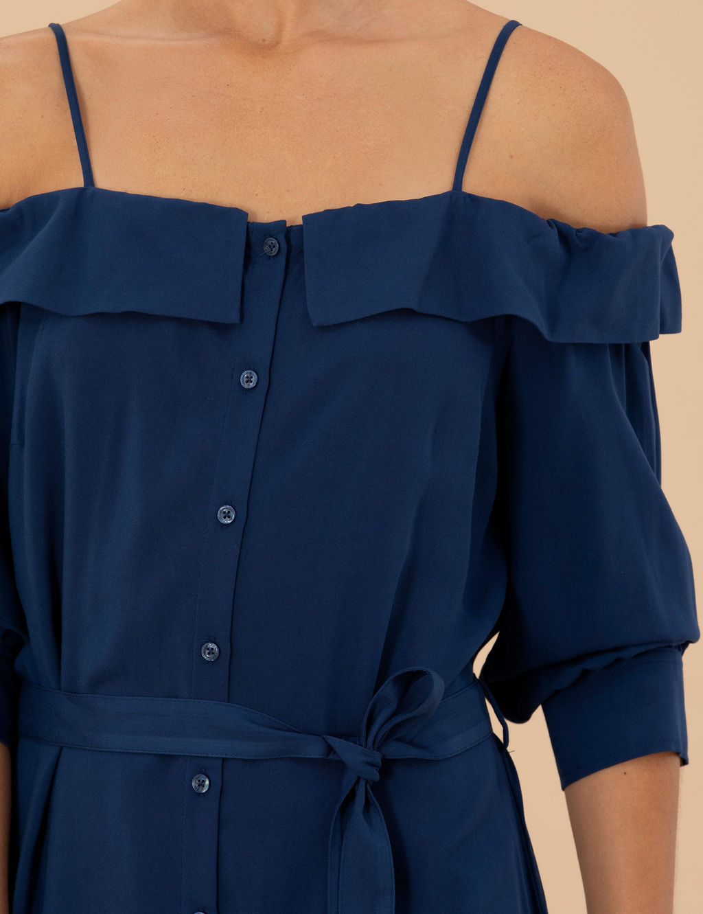 Lacivert Dokuma Elbise - Pierre cardin фото 6