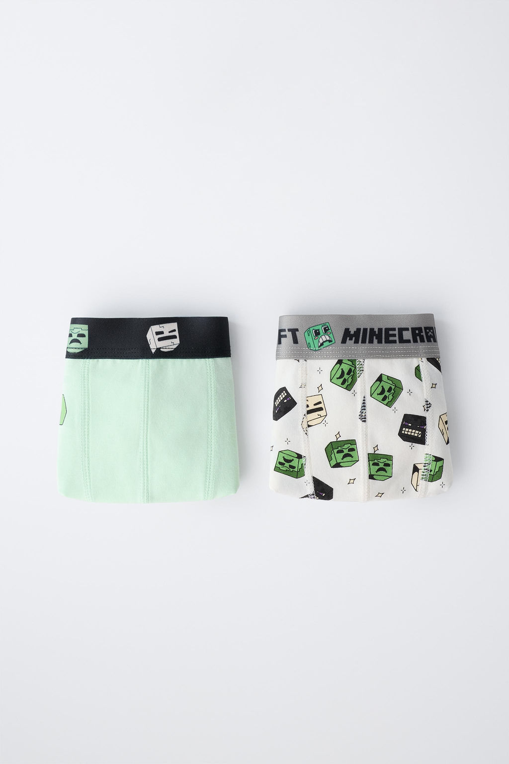 6-14 A?OS/ PACK DOS B?XERS MINECRAFT MOJANG AB. / Verde / Crudo - Zara фото 5